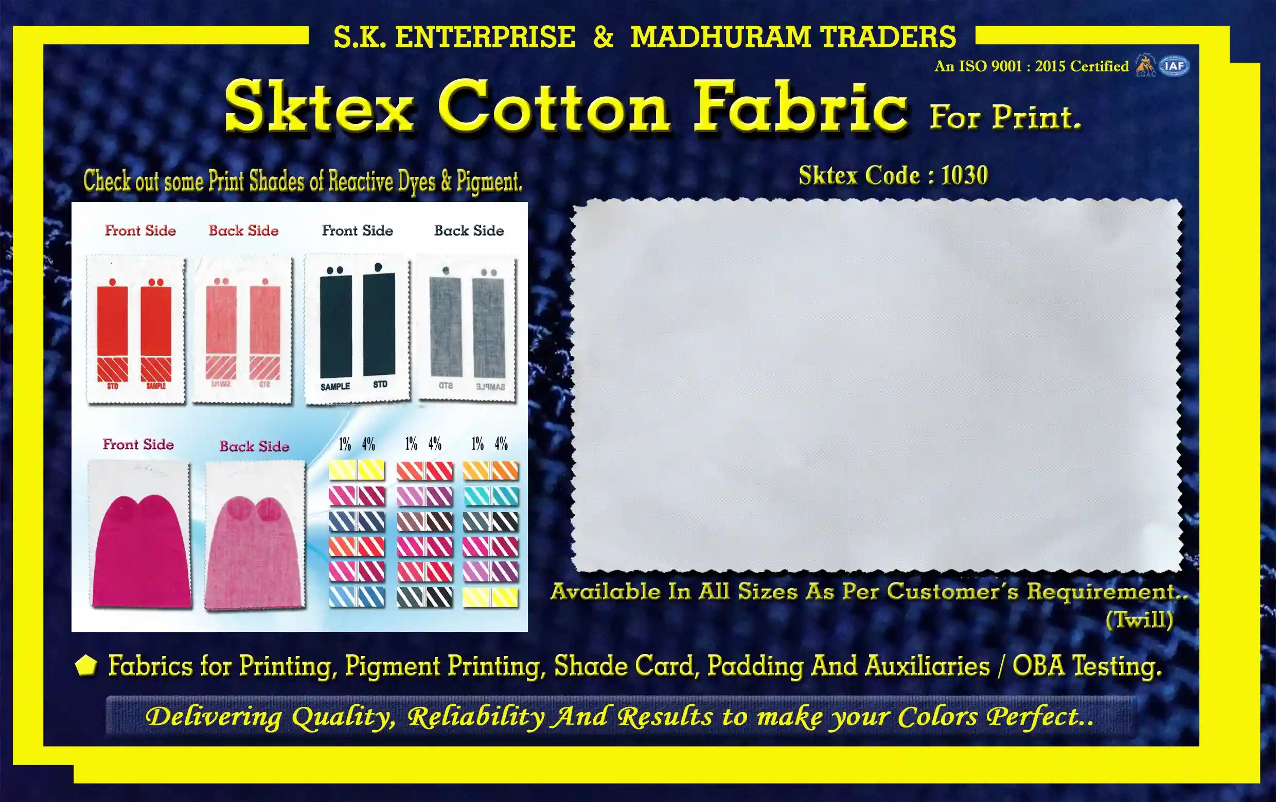 Fabric rolls in different colors